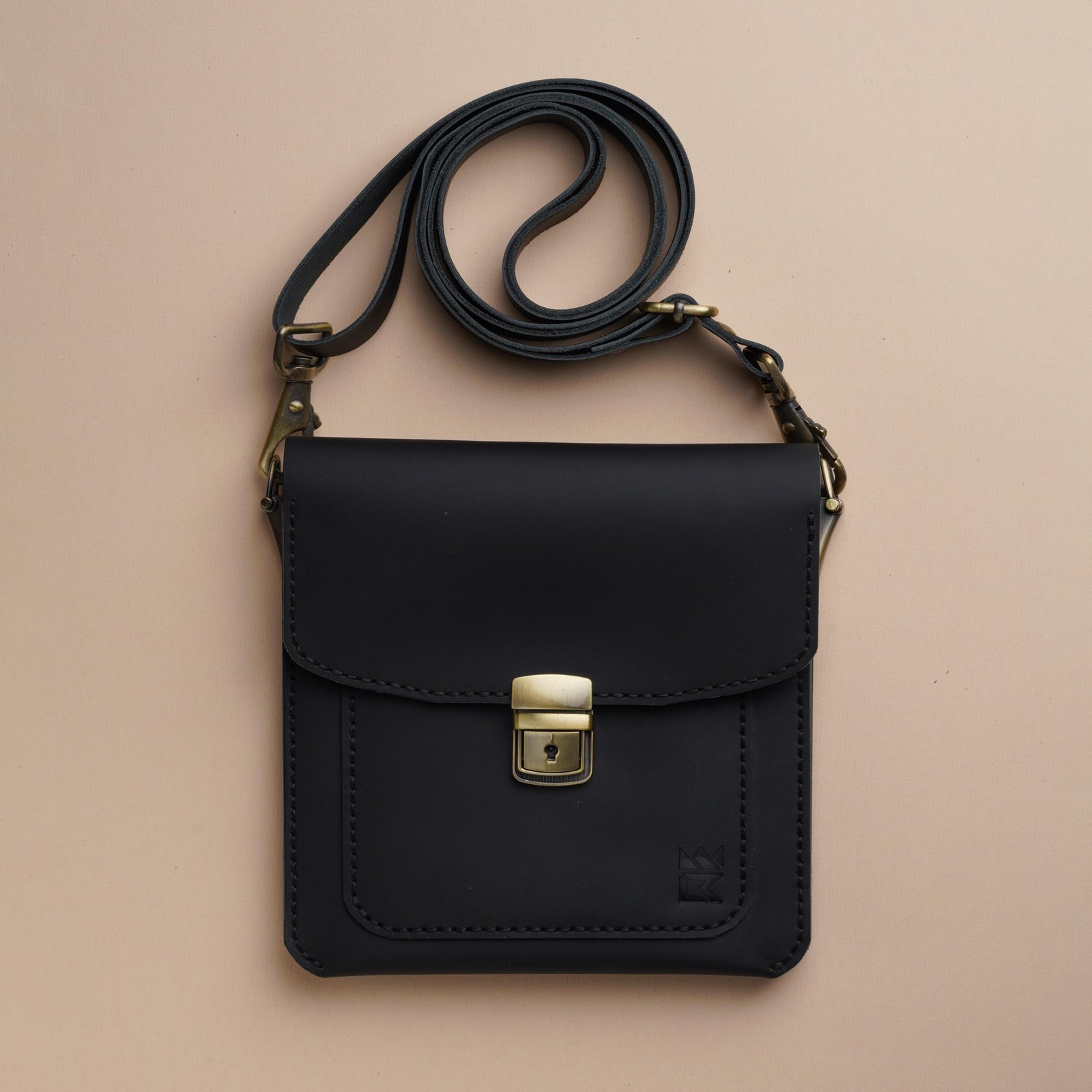 Navy Blue premium-Leather Bag
